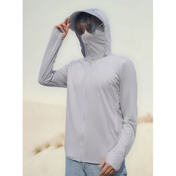 Upf 50+ Uv Pareja Ropa De Protección Solar Cremallera Sudade