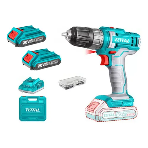 Taladro Atornillador Inalambrico 20v 10mm Total Tdli200528 Color Turquesa