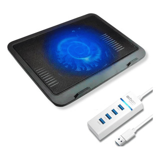 Suporte Para Notebook Cooler Ajustável Inclinável + Hub 3.0 Suporte Para Notebook Cooler Ajustável Inclinável + Hub 3.0