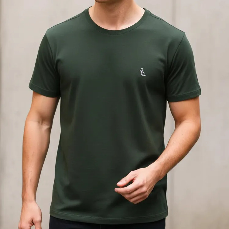 Camiseta Reserva Masculina T-shirt Básica Verde Floresta Liso M
