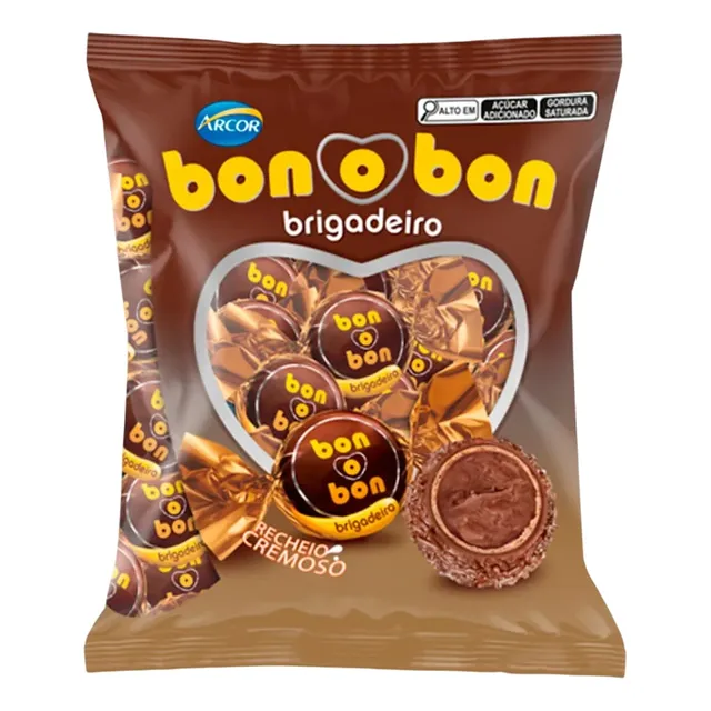 Bombom Bonobon Chocolate Arcor Pacote 750g Brigadeiro 50un