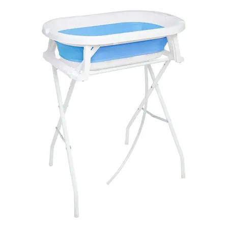 Banheira De Bebê Com Suporte Dobrável Yara Azul 25l Voyage