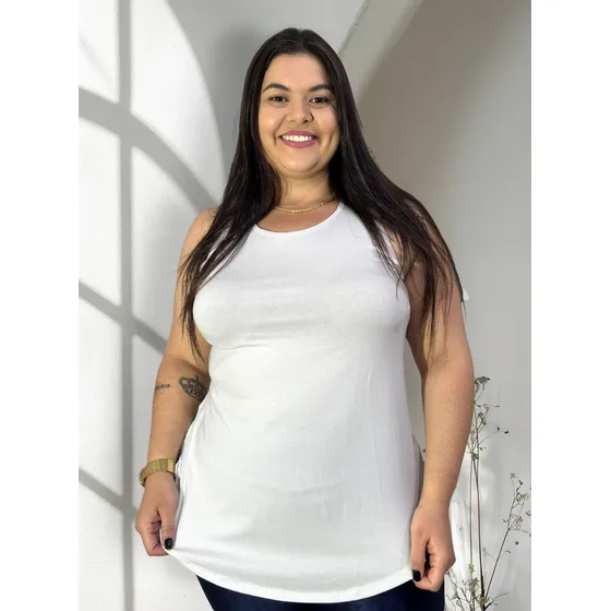 Regatas Longline Femininas Extra Plus Size Sobreleg Academia
