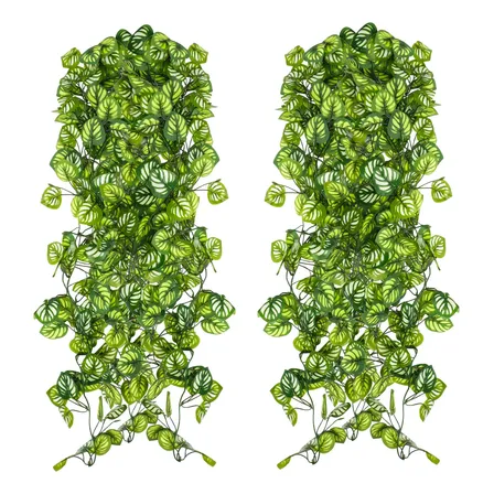 2 Planta Artificial Samambaia Jiboia Realista 1m Para Sala Verde