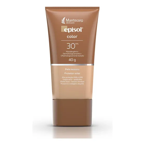 Protetor Solar Facial Episol Color Morena 40g
