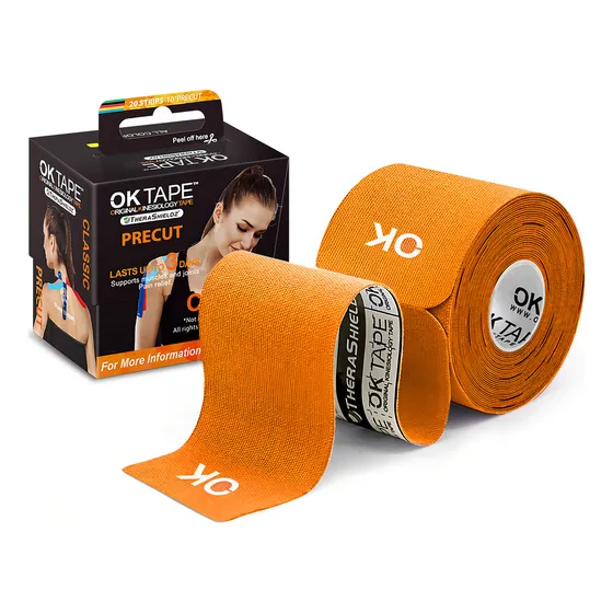 Ok Tape - Cinta De Kinesiologia (20 Tiras Precortadas), Sin