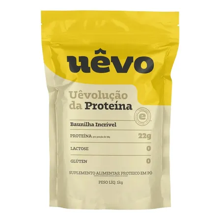 Proteína em Pó Uêvo Sabor Baunilha 1kg Refil