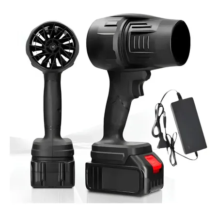 Soprador Folhas Pó Turbo Alta Potência 48v Com 1 Bateria Preto
