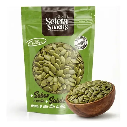 Semente De Abóbora Sem Casca Crua Premium Natural 500g