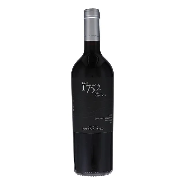 Vino tinto Blend Tannat 1752 Gran Tradición 2018 bodega Cerro Chapeu 750 ml