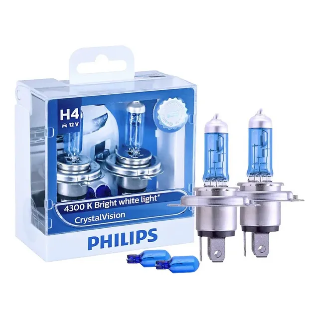 Faro Halógeno Para Coche Philips Crystal Vision H4 4300k