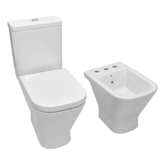 Inodoro Con Mochila Bidet Tapa Original Roca Gap 3c