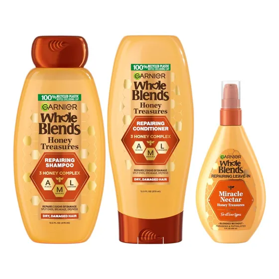 Shampoo Reparador Garnier Whole Blends Honey Treasures, + Se