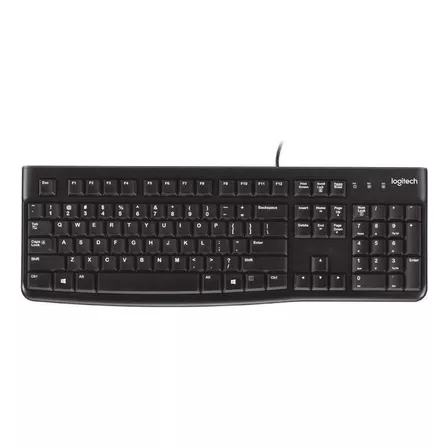 Teclado Logitech K120 QWERTY español color negro