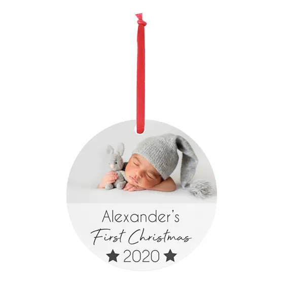 Bola De Navidad Personalizada R Para El Primer Árbol De Navi