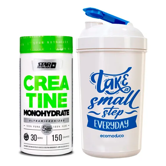 Star Nutrition Creatina Monohidratada En Pote X150gr + Vaso