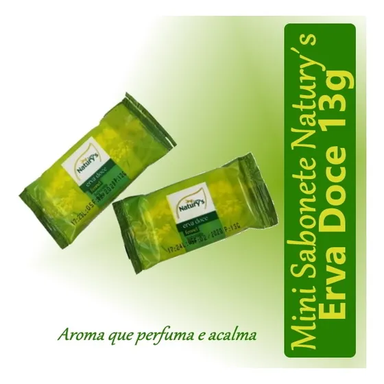 Sabonete Erva Doce 13g Spa Hostel Motel Retangular Kit 250 