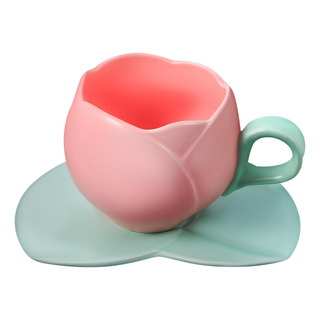 Caneca De Café De Cerâmica Com Pires (10oz) Em Forma De Caneca De Café De Cerâmica Com Pires (10oz) Em Forma De