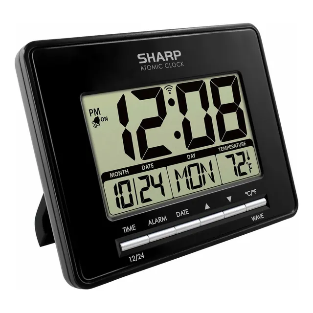 Sharp Reloj Escritorio Atomico  Despertador Digital Atomica