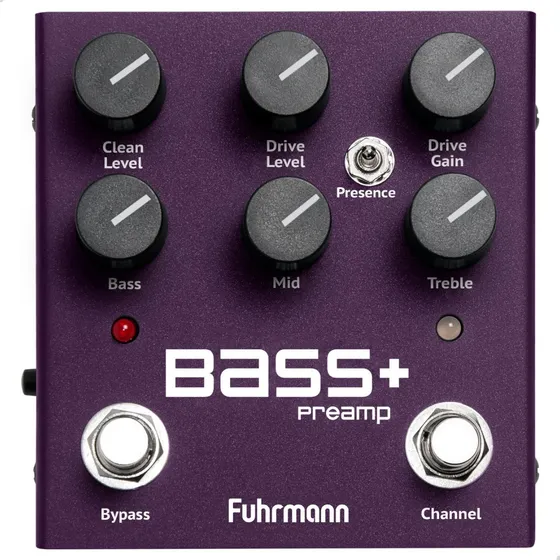 Pedal De Efeitos Análogo Bass+ Preamp Fuhrmann Cor Roxo