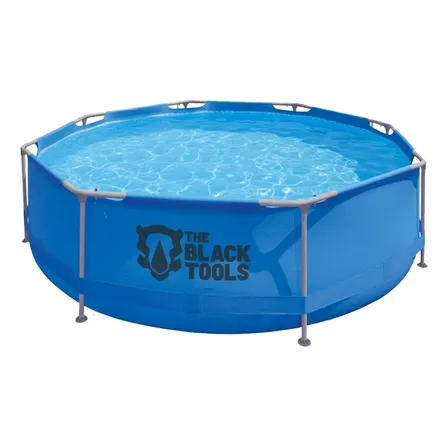 Piscina Estruturada Redonda Plástico 4690l 3,00mx76cm Cinza Lisa