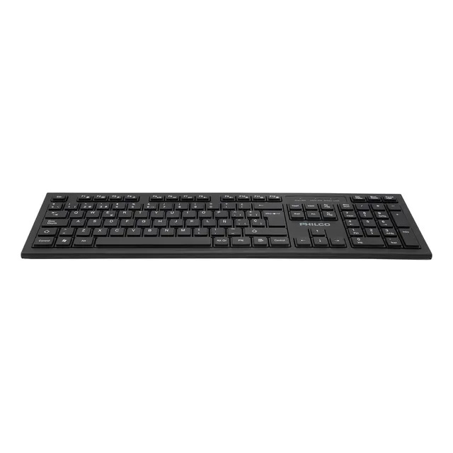Teclado Inalámbrico 105 Teclas Negro Philco W601n