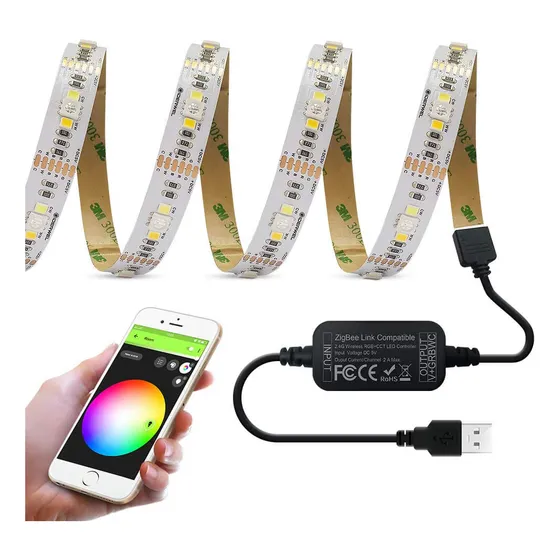 Tira Luz Led Usb Rgbww Kit Funciona Hub Bridge Tuya Smart Tv