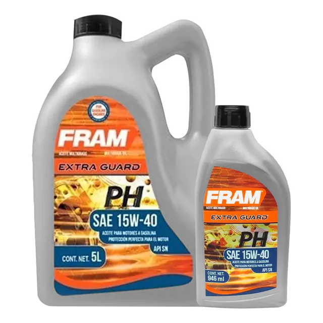 Aceite 15w40 Mineral Multigrado 5lts + 946ml Motor Gasolina 