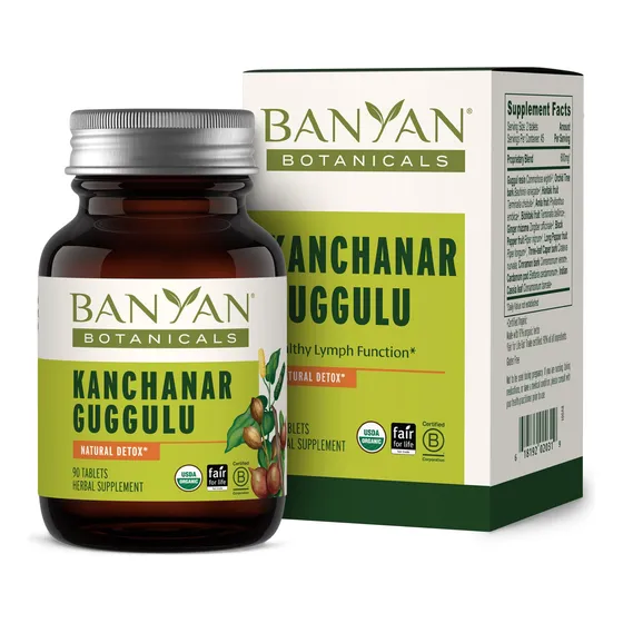 Suplemento Banyan Botanicals Kanchanar Guggulu 90 Comprimido