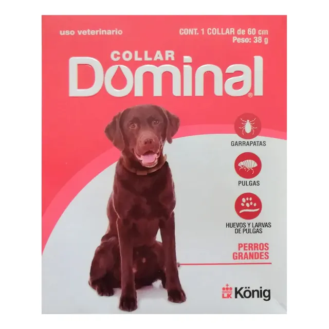 Collar Dominal Anti Pulgas Y Garrapatas Raza Grande