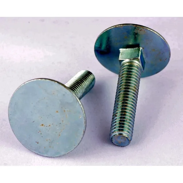 0.37-16 2 In. Elevator Bots Steel Zinc Plated Box Of