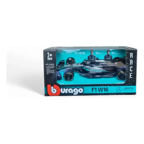 Miniatura 1:43 Mercedes F1 W15 2024 Preto George Russell Burago