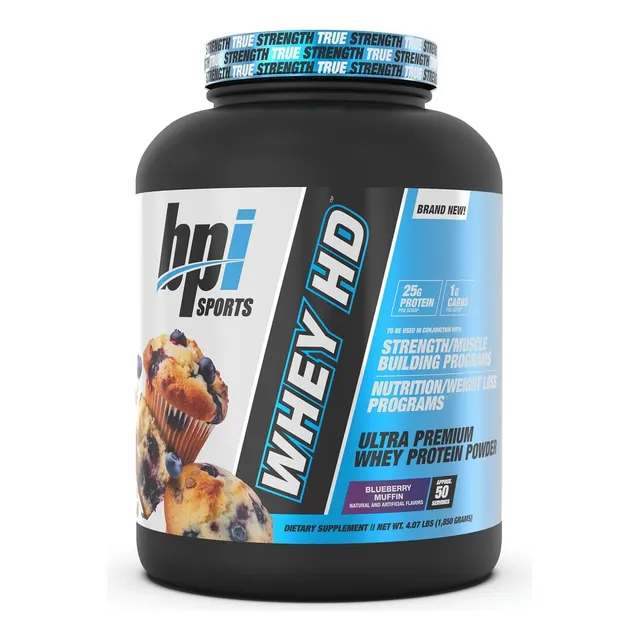 Bpi Sports Proteina Whey Hd 4.07 Lb 50 Serv Blueberry Muffin