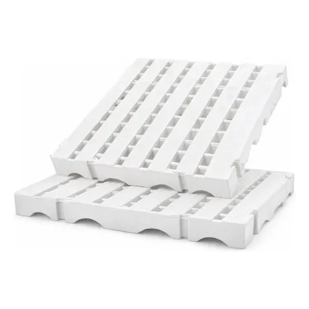 10 Pallet Estrado Piso Branco 50x50x5 Resistente Câmara Fria Branco