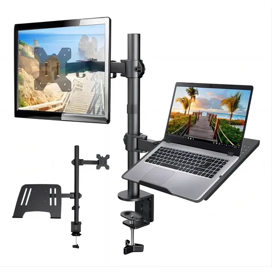 Suporte Notebook E Monitor 13até 32'' Braço Articulado 360º Cor Preto
