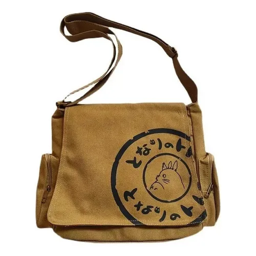 Bolsos De Lona My Neighbor Totoro De Alta Calidad Color Marrón Oscuro