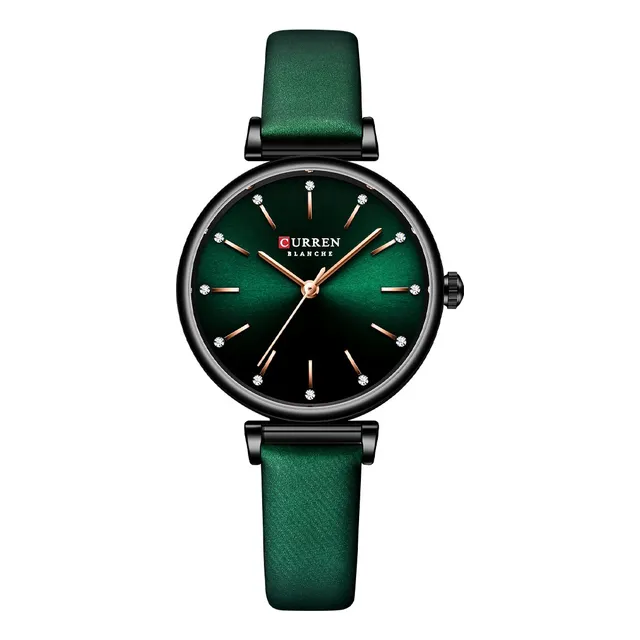 Reloj Curren 9081 Para Mujer Dama En Cuero Original