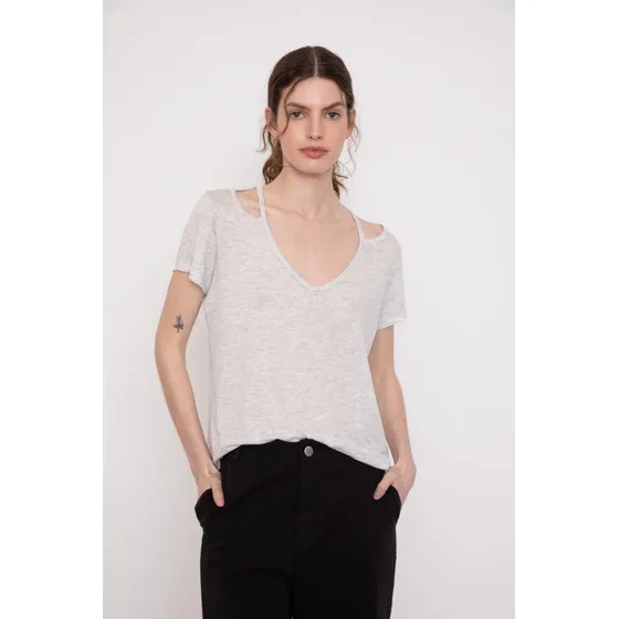 Remera Holgada Con Abertura Hombros Mujer Portsaid