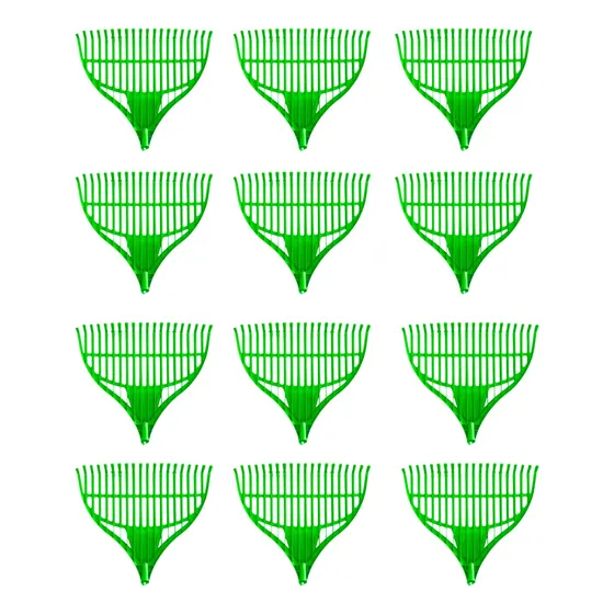 Rastelo De Jardim 20 Dentes 47cm Folhas Grama Sem Cabo 12un