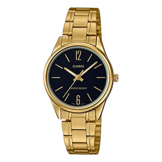 Relogio Casio Feminino Ltp-v005g 1bu Dourado Analogico Fundo Preto Relogio Casio Feminino Ltp-v005g 1bu Dourado Analogico Fundo Preto