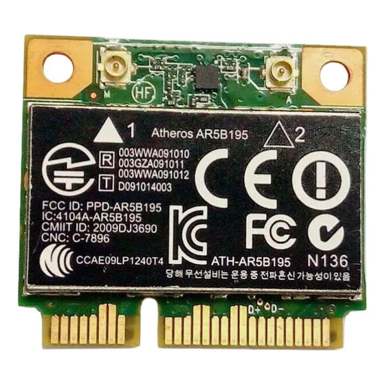 Placa Rede Wifi Wireless Para Hp Probook 4530s Ar5b195