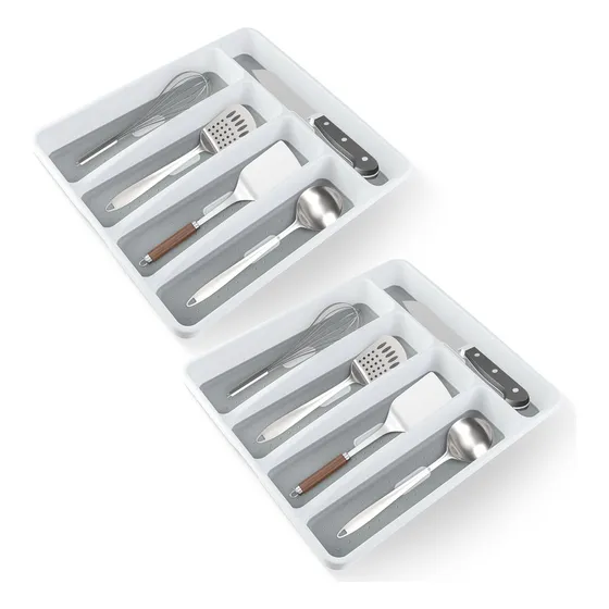 Set X2 Cubiertero De Cocina Grande Antideslizante 5 Espacios