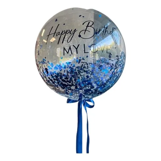 Globo Burbuja 20  Personalizada Con Gas Helio X1 Uni