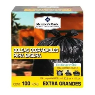 Bolsa Para Basura Member's Mark Negra Extra Grande 100 Pz Bolsa Para Basura Member's Mark Negra Extra Grande 100 Pz