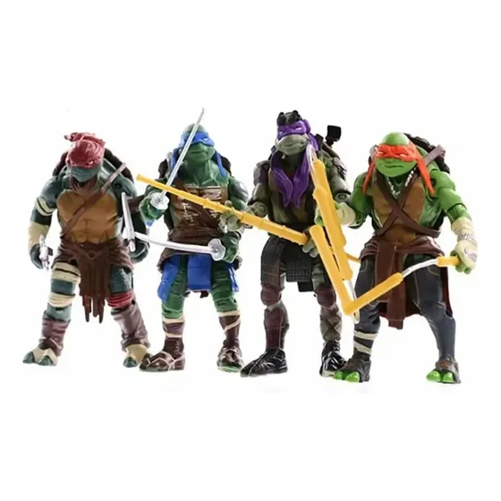 Tortugas Ninja Figuras Set X 4 12-14cm Pv-23