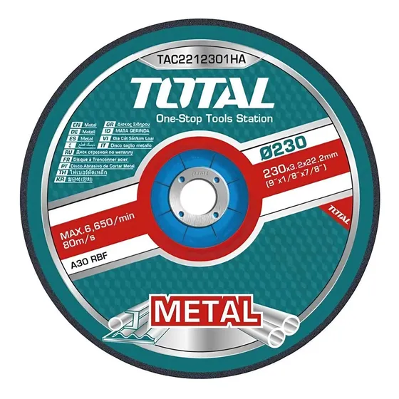 Disco De Corte Metal Total Para Amoladora, 9'' 230mm