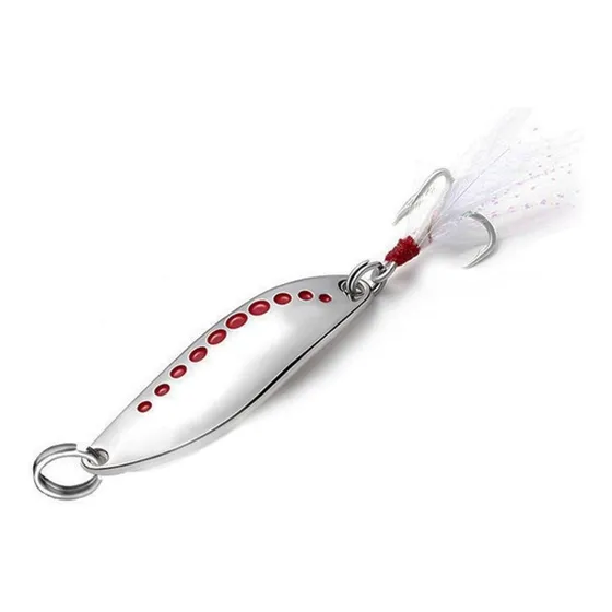 Chispa De Pesca Señuelo Metal 40g Pomo Anzuelo Color 40 Punto Rojos