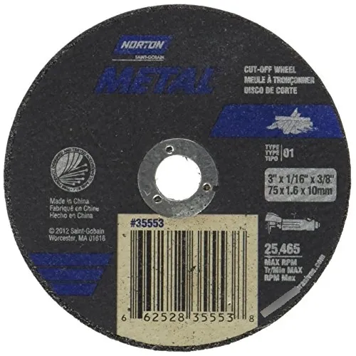 Norton Cut Off Rueda 1 3 8    metal 25 Box