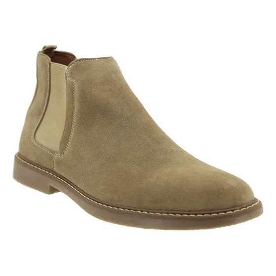 Botín Gamuza Triples Enzo 35800 Beige Para Hombre 