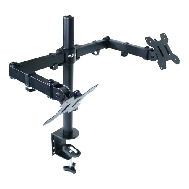 Soporte Doble De Escritorio Monitor Led Stenxdm321427 Enxuta Color Negro